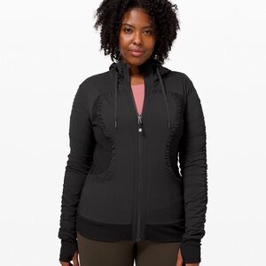 Lululemon Dance Studio Jacket Women’s 6 Reversible Full Zip Hoodie Black/Grey